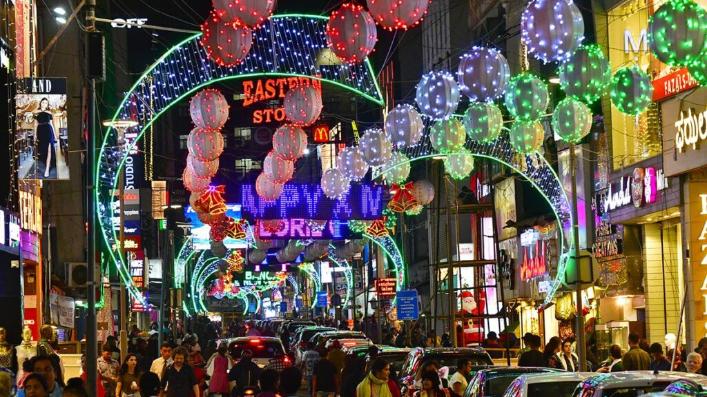 Bangalore St Patricks Church beautifully lit during Christmas