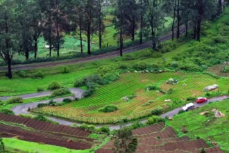 Ooty lake and Nilgiri hills during winter Tamil Nadu