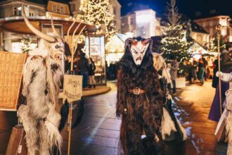 Irish kids dressed in costumes for Wren Day