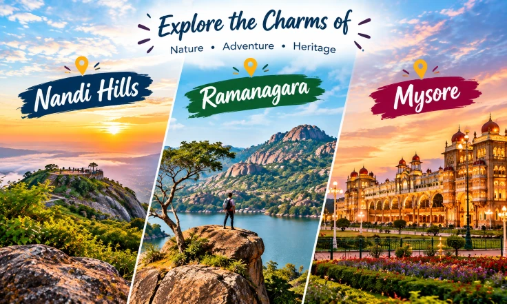 Nandi hills Ramanagara and Mysore