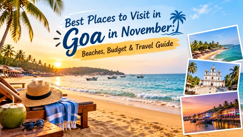 Best places to visit in Goa in November 2026 featuring beaches, historic forts and coastal scenery.