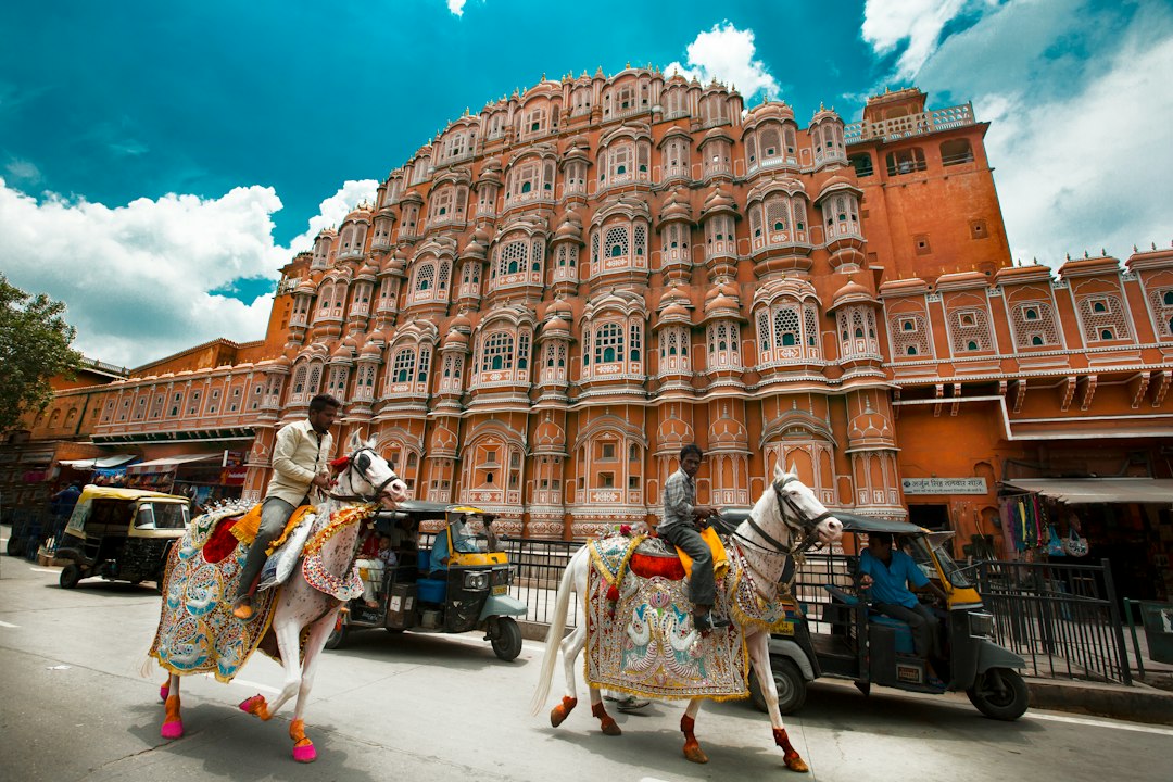 Hawa Mahal and historic architecture in Jaipur, Rajasthan