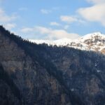 Snow covered Himalayan mountains a winter travel scene in India