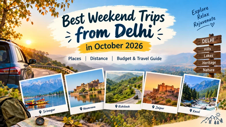 best weekend trips from delhi in October 2026
