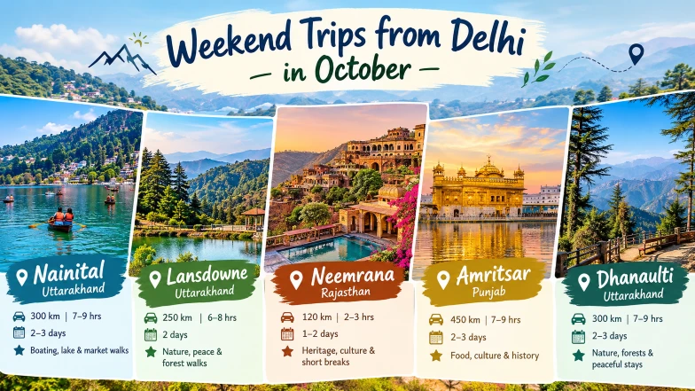 weekend trips from delhi in october2
